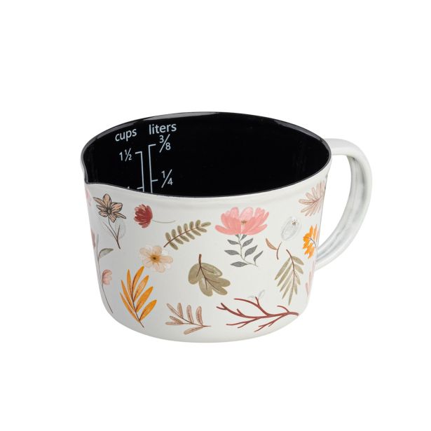 POSODA ZA TOPLE NAPITKE ENAMELIE LONČEK NEJA 10 CM 0.375 L Z MERILNO SKALO