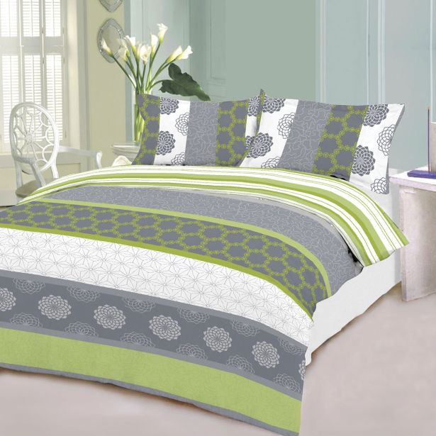 POSTELJNINA VITAPUR FAMILY TONYA 140X200/50X70 CM ZELENA SATEN