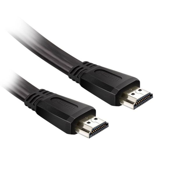 POVEZOVALNI KABEL EKON HDMI 4K ULTRA HD ČRN ECVHDMI10FLAT