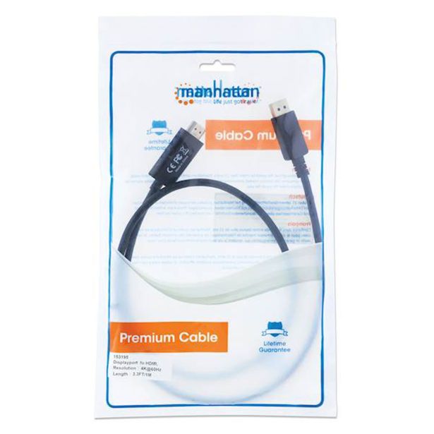 POVEZOVALNI KABEL MANHATTAN DISPLAY PORT-HDMI KABEL1M