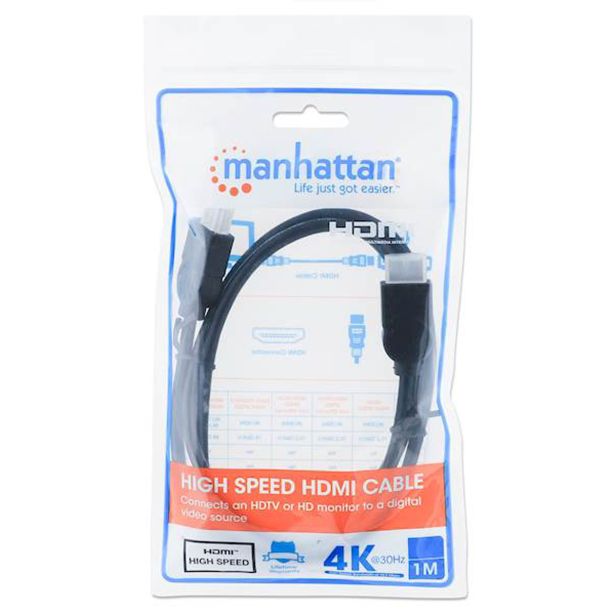 POVEZOVALNI KABEL MANHATTAN HDMI 4K 1 M