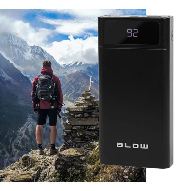POWER BANK BLOW PB40A, 40.000MAH, POLYMER BATERIJA, ČRNA
