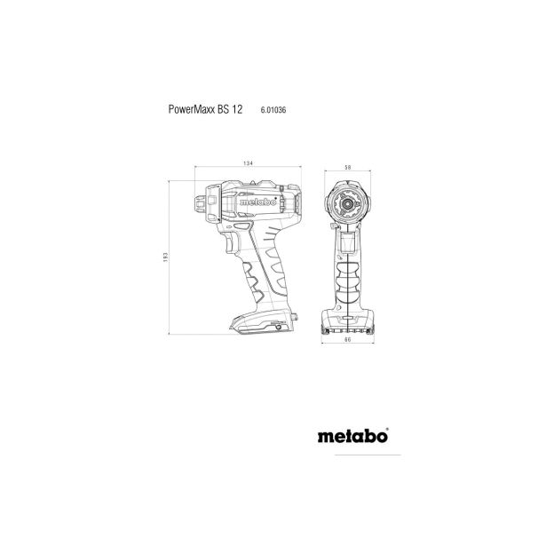AKUMULATORSKI VRTALNIK METABO POWERMAXX BS 12
