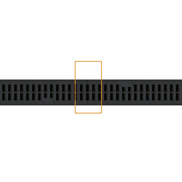 PP KANALETA 2PR-EASY1 Z PP REŠETKO SV.D.70X70MM, L=1M, A15KN