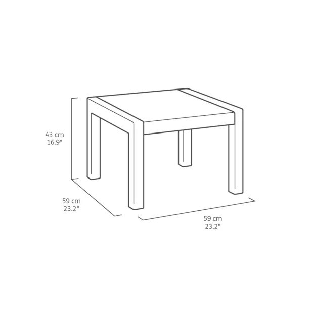 PP VRTNA GARNITURA KETER ROSARIO BALKONSKI SET GRAFITNE BARVA