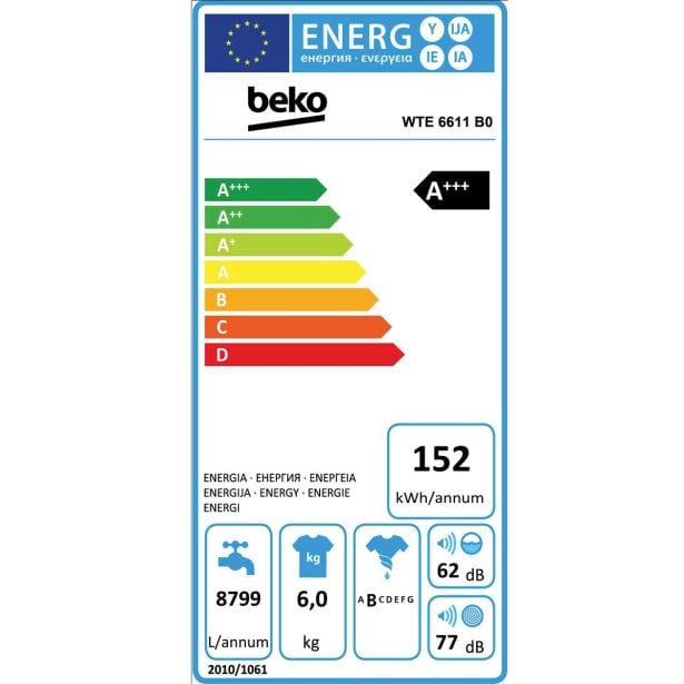 PRALNI STROJ BEKO WTE 6611 BO
