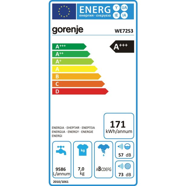 PRALNI STROJ GORENJE WE 72S3