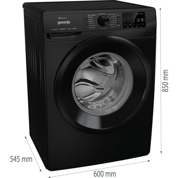 PRALNI STROJ GORENJE WPNEI84A1SW/B, 8 KG, ČRN