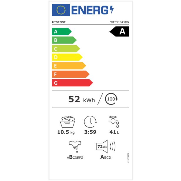 PRALNI STROJ HISENSE WF5S1045BB 10.5 KG
