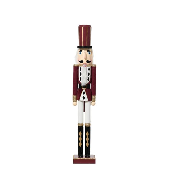 PRAZNIČNA FIGURA DECORIS HRESTAČ 76 CM MAROON