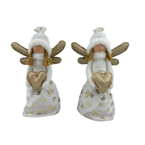 PRAZNIČNA FIGURA GLOSSTYLE ANGEL BEL 20X12X30CM