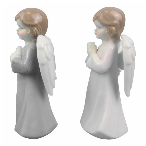 PRAZNIČNA FIGURA GLOSSTYLE ANGEL SORT. 12.5 CM 6.2X5X12.5 CM MODRI/ROZA