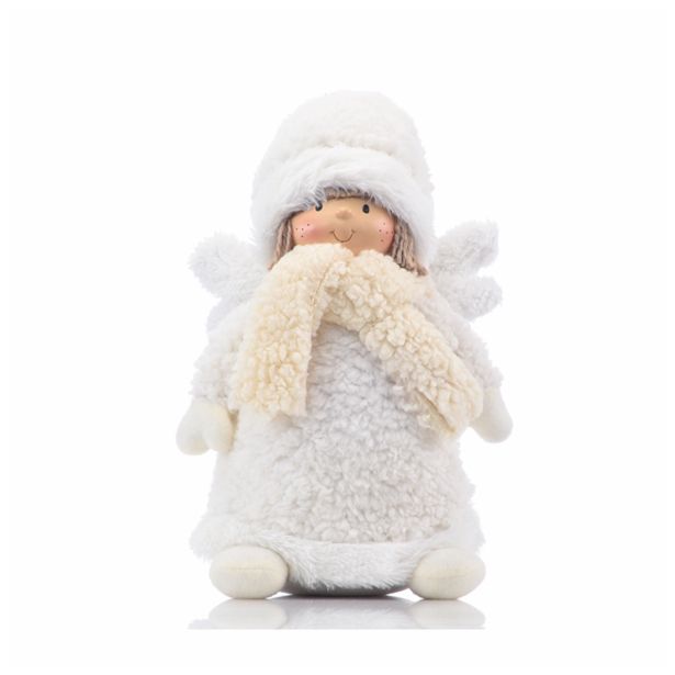 PRAZNIČNA FIGURA GLOSSTYLE ANGEL TEKSTILNI 29 CM SORTIRANO 20X14X29 CM
