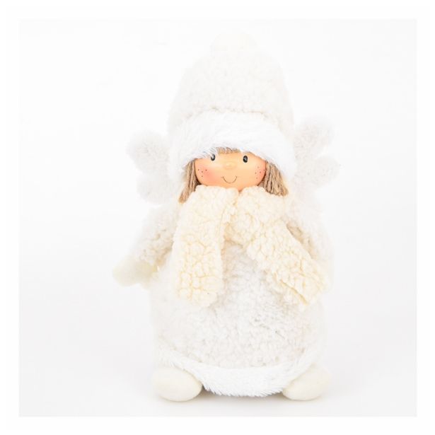 PRAZNIČNA FIGURA GLOSSTYLE ANGEL TEKSTILNI 29 CM SORTIRANO 20X14X29 CM