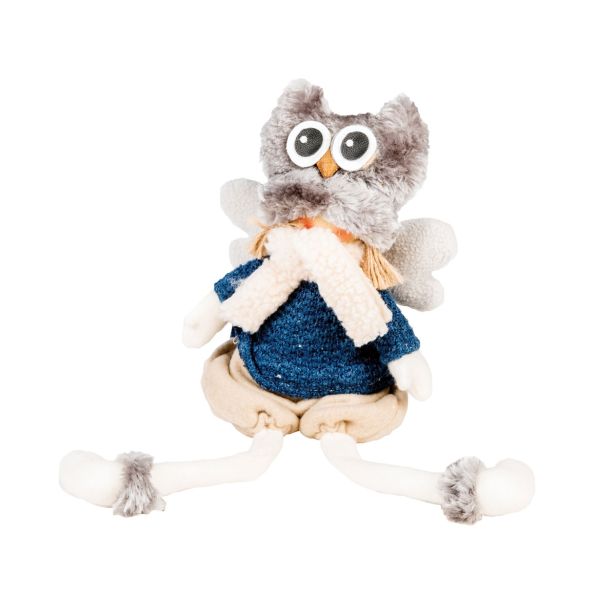 PRAZNIČNA FIGURA GLOSSTYLE DEKLICA MODRE BARVE 31 CM TEKSTILNA