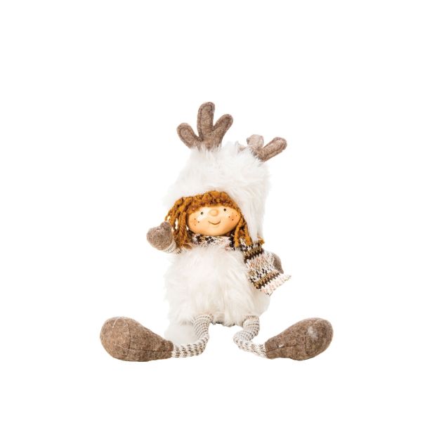 PRAZNIČNA FIGURA GLOSSTYLE DEKLICA Z V. NOGAMI 38 CM TEKSTILNA SORTIRANO