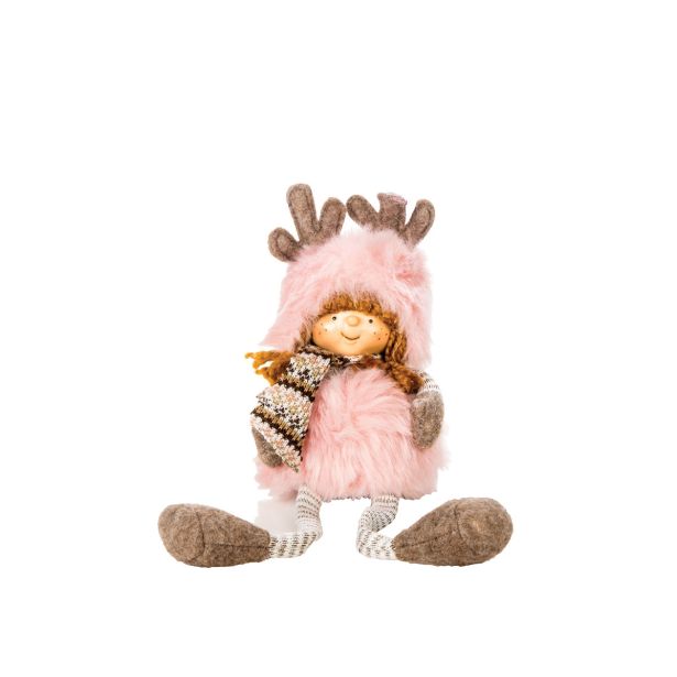 PRAZNIČNA FIGURA GLOSSTYLE DEKLICA Z V. NOGAMI 38 CM TEKSTILNA SORTIRANO