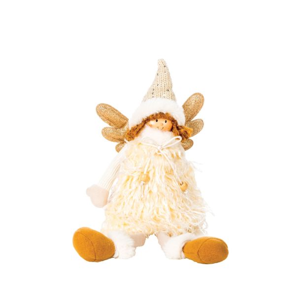 PRAZNIČNA FIGURA GLOSSTYLE DEKLICA Z V. NOGAMI 42 CM TEKSTILNA SORTIRANO