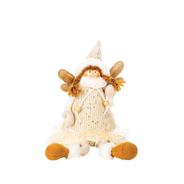 PRAZNIČNA FIGURA GLOSSTYLE DEKLICA Z V. NOGAMI 42 CM TEKSTILNA SORTIRANO