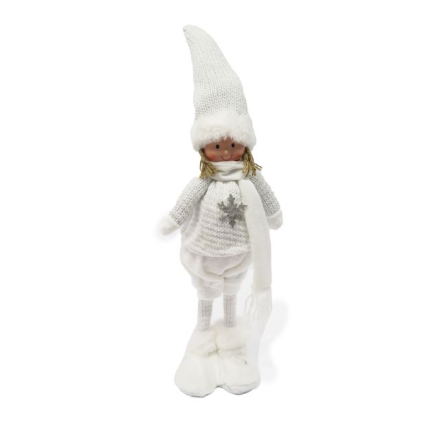 PRAZNIČNA FIGURA GLOSSTYLE OTROK, BEL 15X11X51 CM, SORTIRANO