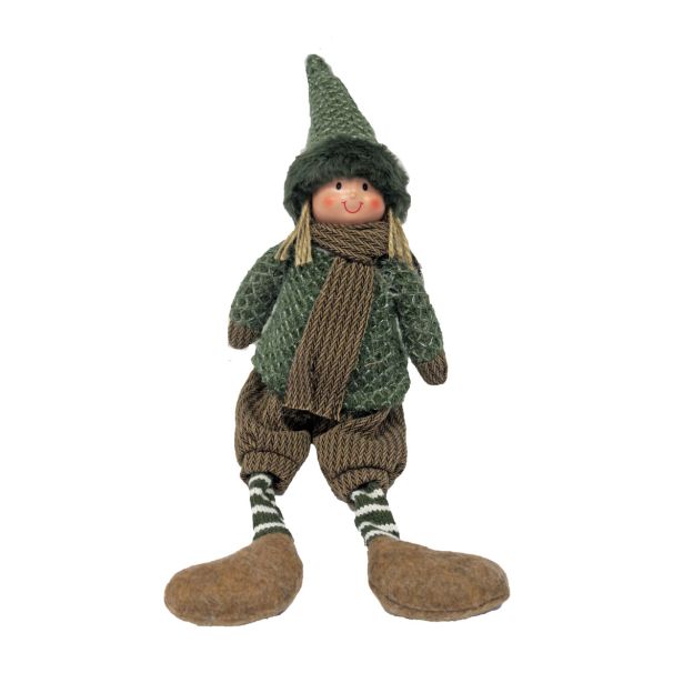 PRAZNIČNA FIGURA GLOSSTYLE OTROK, ZELEN 15X11X51 CM, SORTIRANO