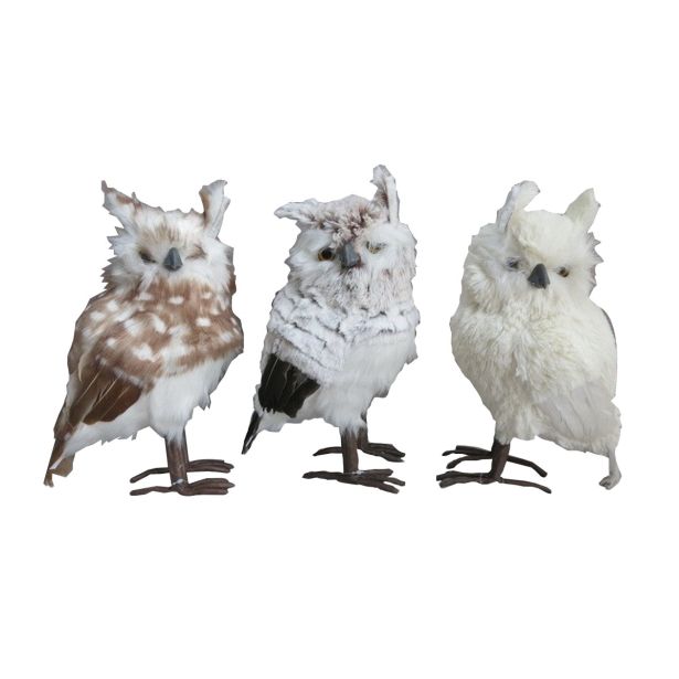 PRAZNIČNA FIGURA GLOSSTYLE SOVA 17X13X31 CM SORTIRANO