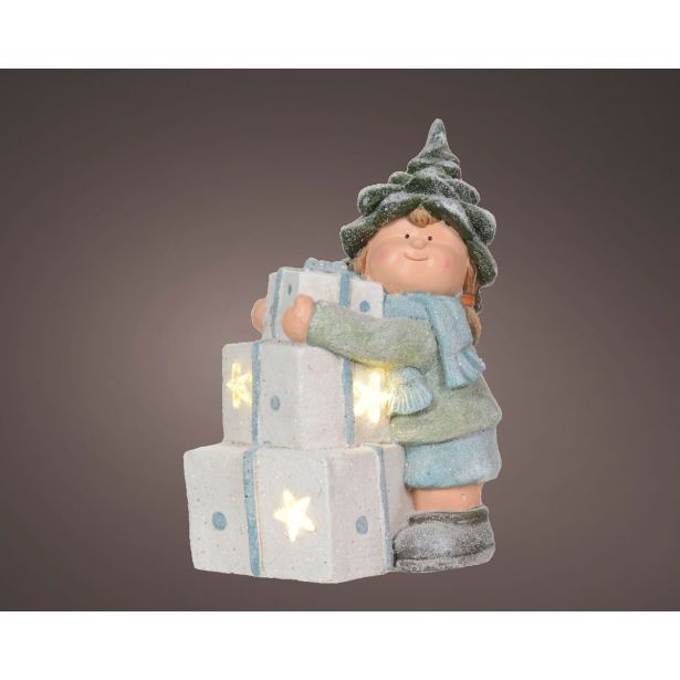 PRAZNIČNA FIGURA LUMINEO MICRO LED DEČEK 36.2 CM