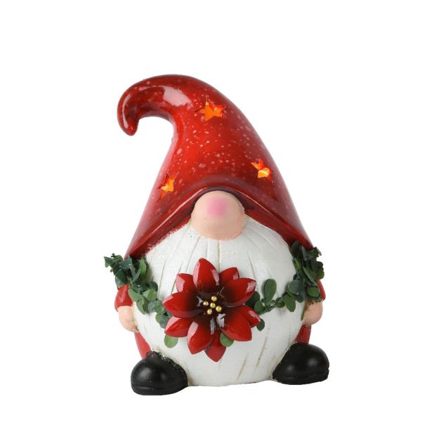 PRAZNIČNA FIGURA LUMINEO ŠKRAT Z LED LUČKO, RDEČ 18.80 CM, SORTIRANO