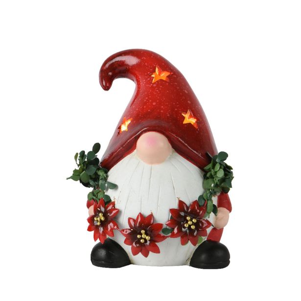 PRAZNIČNA FIGURA LUMINEO ŠKRAT Z LED LUČKO, RDEČ 18.80 CM, SORTIRANO