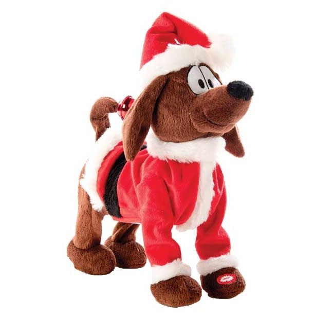 PRAZNIČNA FIGURA MQ MEHKI KUŽA 25 CM POJOČ IN PREMIKAJOČ