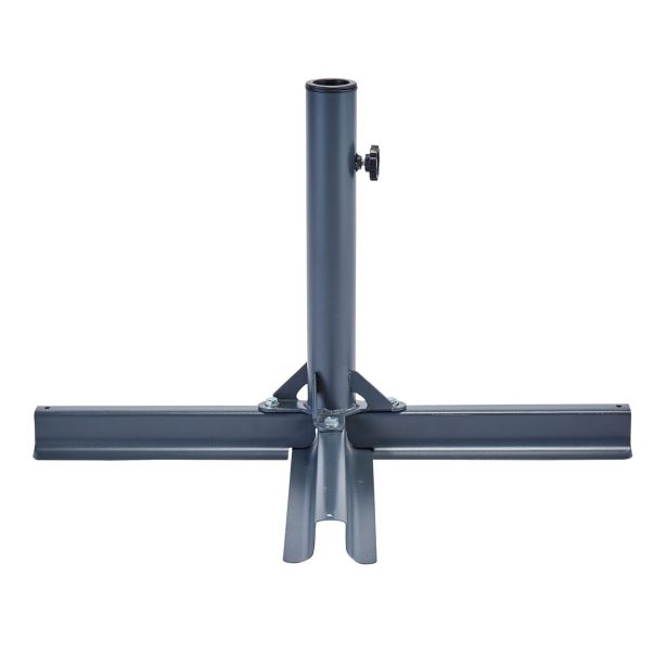 PODSTAVEK ZA SENČNIK NATERIAL KRIŽNO STOJALO 66X43X40 T.SIVA