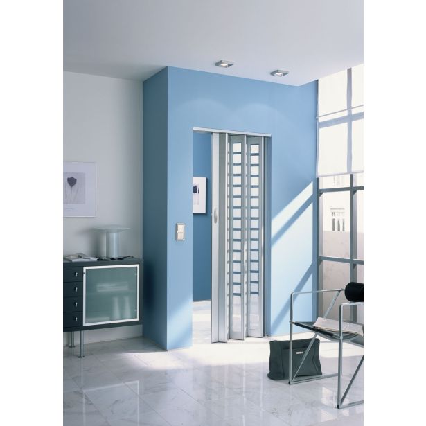 PREKLOPNA VRATA MARLEY NEW GENERATION ALU STEKLO BEL KARO 86X205 CM