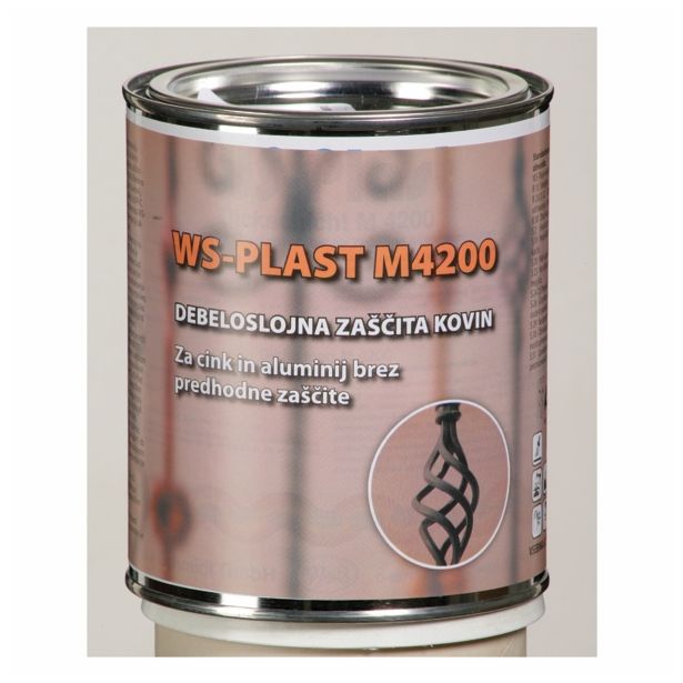 ZAŠČITNI PREMAZ W+S PLAST M 4200 0.75 L 0008 ČRNA - PREMAZ ZA CINK