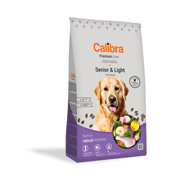 SUHA HRANA ZA PSA CALIBRA PREMIUM SENIOR & LIGHT 12 KG, PIŠČANEC