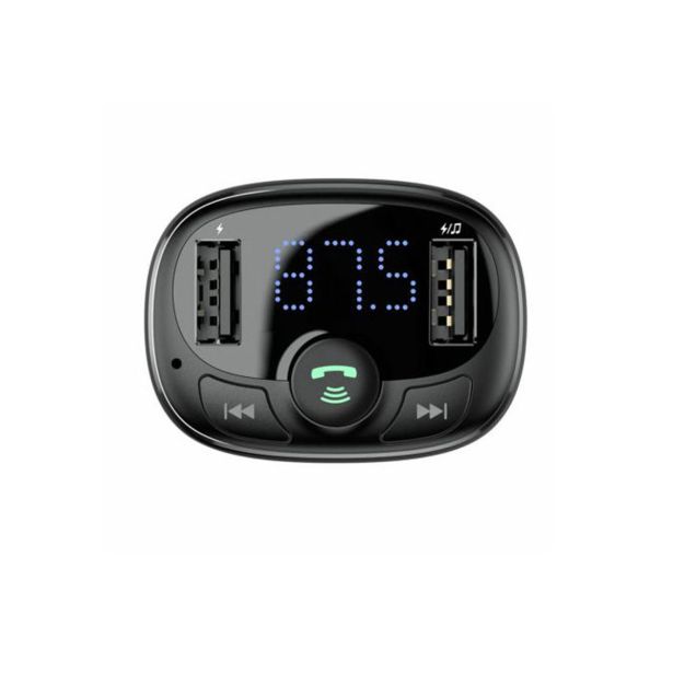 PRENOSNI FM ODDAJNIK BASEUS AVTO FM-ODDAJNIK+POLNILEC BASEUS 2XUSB MICROSD, ČRN