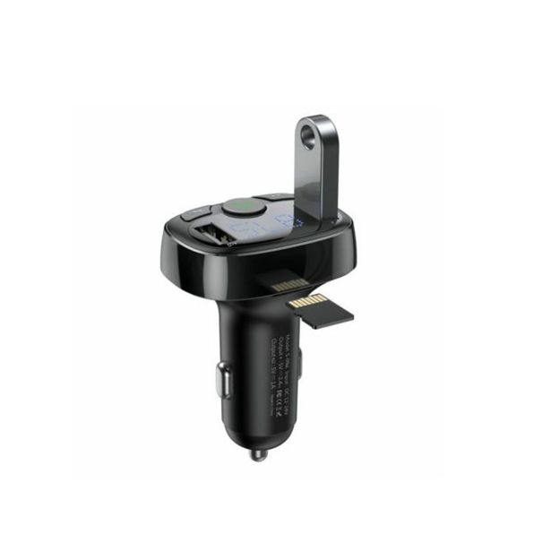 PRENOSNI FM ODDAJNIK BASEUS AVTO FM-ODDAJNIK+POLNILEC BASEUS 2XUSB MICROSD, ČRN