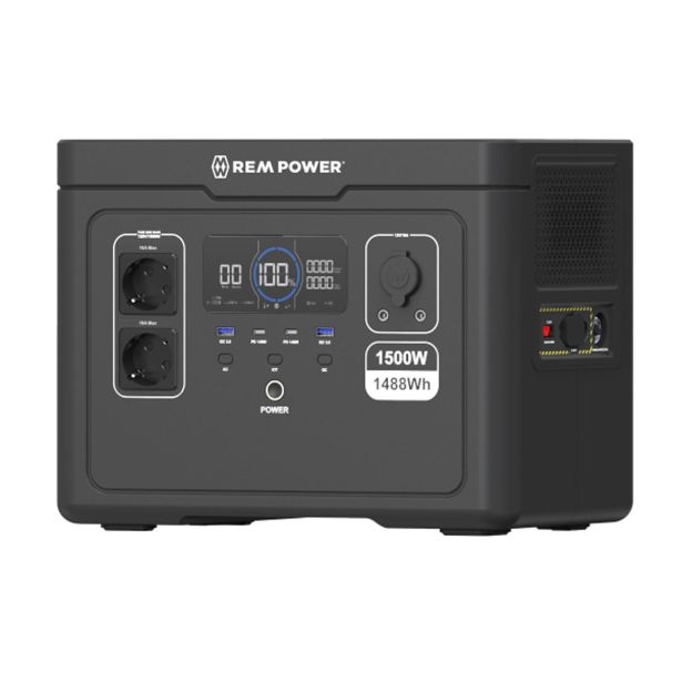 PRENOSNI HRANILNIK REM POWER PBEM 1501E APP + SOLARNI PANEL SPEM 1-18V-100W