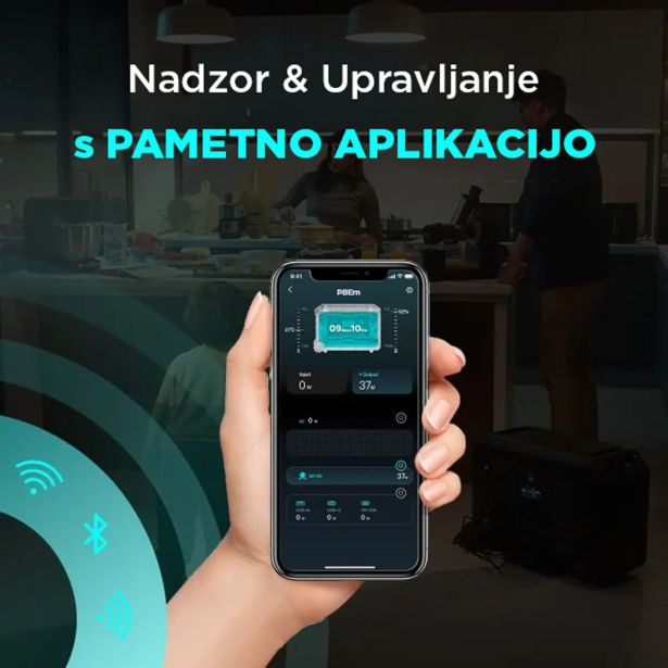 PRENOSNI HRANILNIK REM POWER PBEM 1501E APP + SOLARNI PANEL SPEM 1-18V-100W