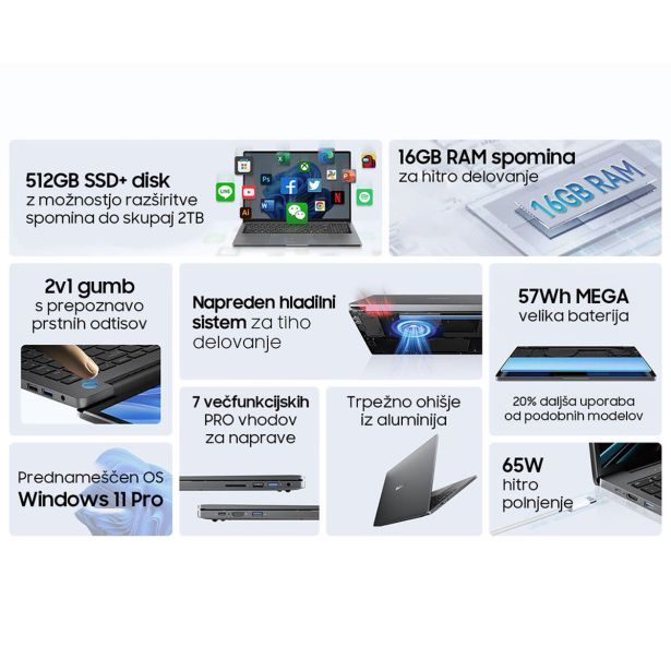 PRENOSNI RAČUNALNIK BLACKVIEW ACEBOOK 12 SIVA