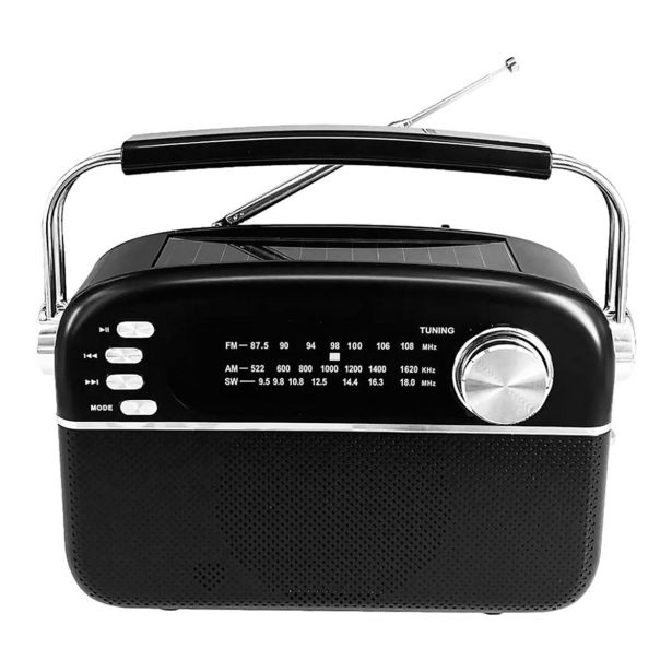 PRENOSNI RADIO MANTA RDI918B SOLAR ČRNA