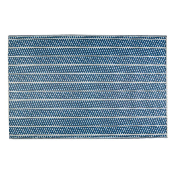 PREPROGA NATERIAL ENOS 120X180 MODRA/BEŽ ZUNANJA