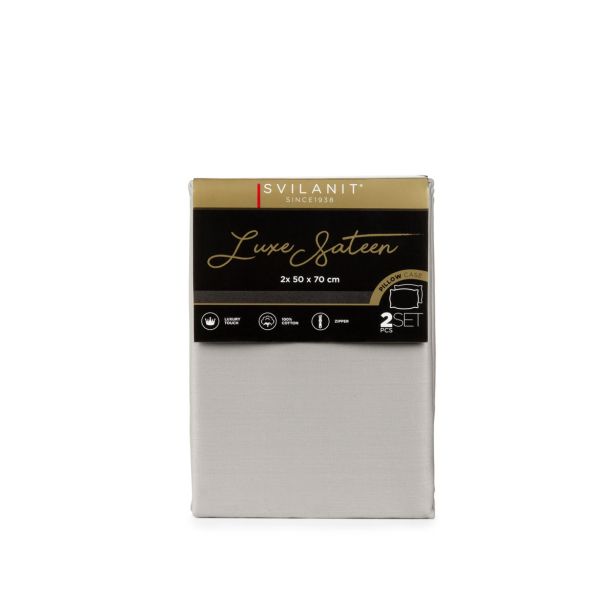 PREVLEKA VZGL.LUXE SATEEN 2PCS,60X80,SIV