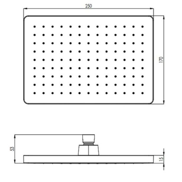 NADGLAVNA PRHA BLITZ ZIDNA 250X170 PZ05 ČRNA