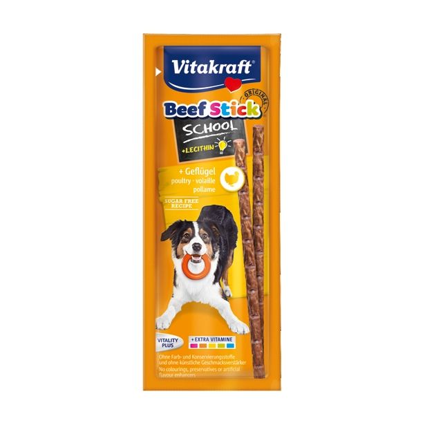 PRIBOLJŠEK ZA PSA VITAKRAFT BEEF STICK SCHOOL PER. 20G/10KOS