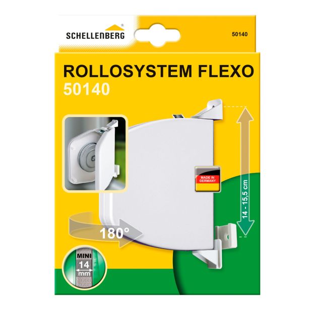 PRIBOR SCHELLENBERG NAVIJALEC ZA ROLETE FLEXO MINI S TEČAJI BEL