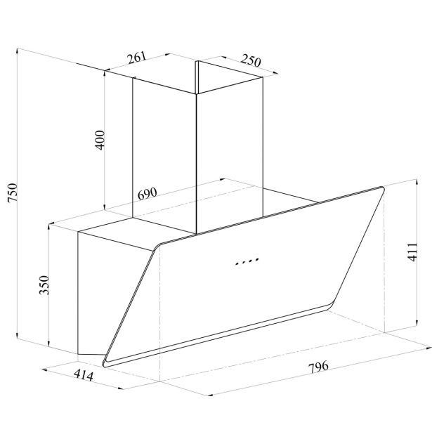 POŠEVNA STENSKA NAPA SICCABO PRIMA BLACK 80 A