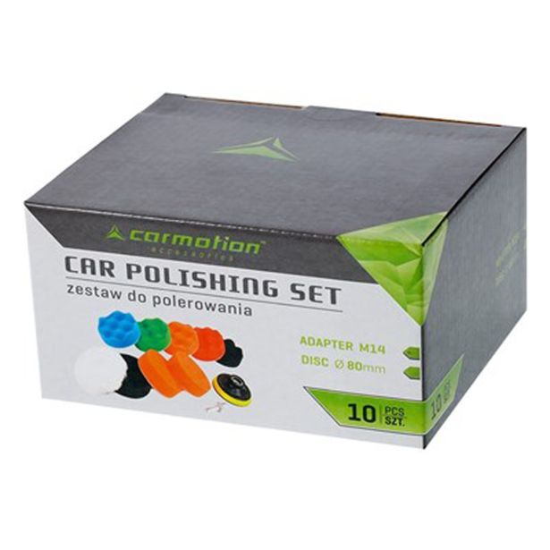 PRIPOMOČEK ZA ČIŠČENJE CARMOTION SET POLIRNIH GOBIC NASTAVEK 80MM 10/1