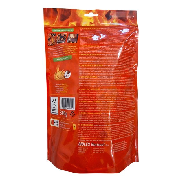 PRIPOMOČKI ZA PODŽIG BIOLES HORIZONT VŽIGALNA VOLNA 300 G ZIP VREČA