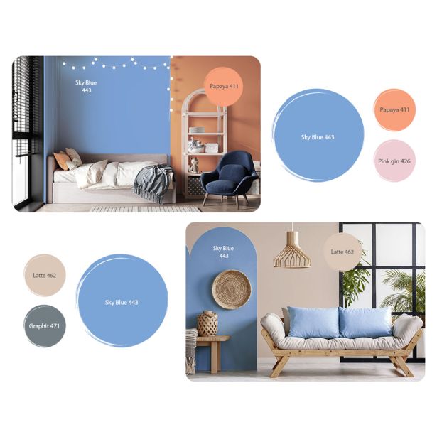 PRIPRAVLJENA BARVA JUB JUPOL TREND SKY BLUE 443 2.5 L