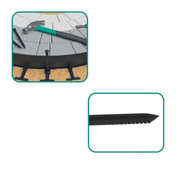 PRITRDILNI ELEMENT ZA NEVIDN ROBNIK 2PR TERRA, IZ PP MATERIALA, L=180MM